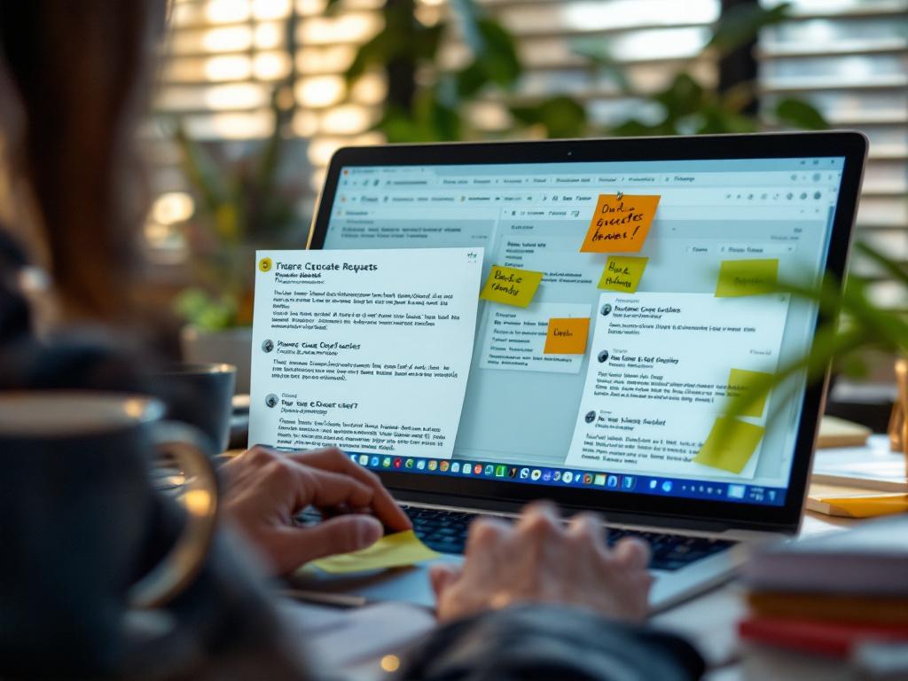 Multiple quote request emails and notes piled on a forwarder's desk