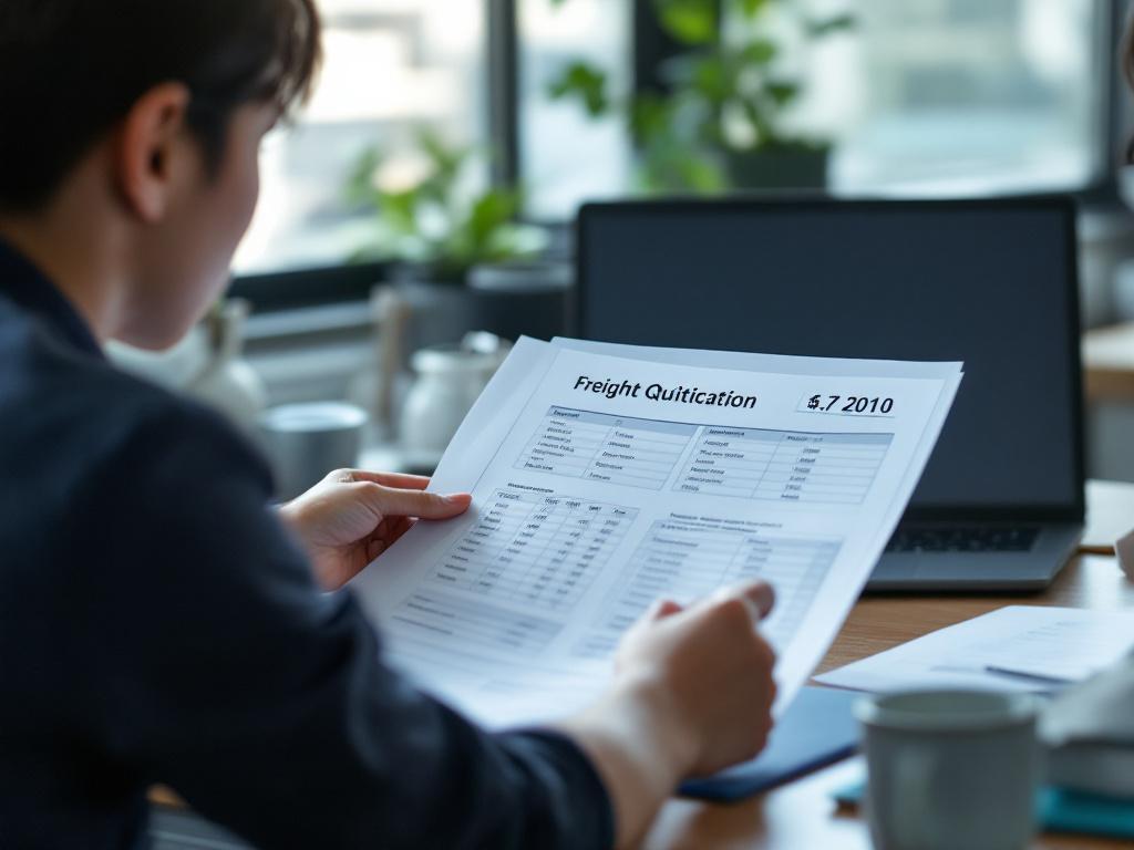 Two operations staff reviewing a printed quote together